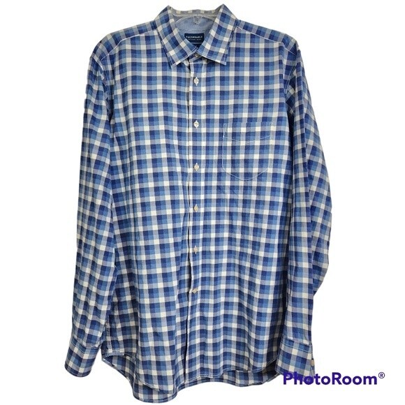 Façonnable Men's Regular Fit Plaid  Long Sleeve Button Down Shirt Size Large - Picture 1 of 8